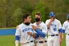 Baseball vs CGA  Wheaton College Baseball vs Coast Guard Academy during game two of the NEWMAC semi-finals playoffs. - (Photo by Keith Nordstrom) : Wheaton, baseball, NEWMAC